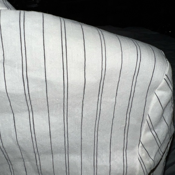 Zara Stripe Linen Blend Cropped Blazer New Without Tags - Picture 9 of 15